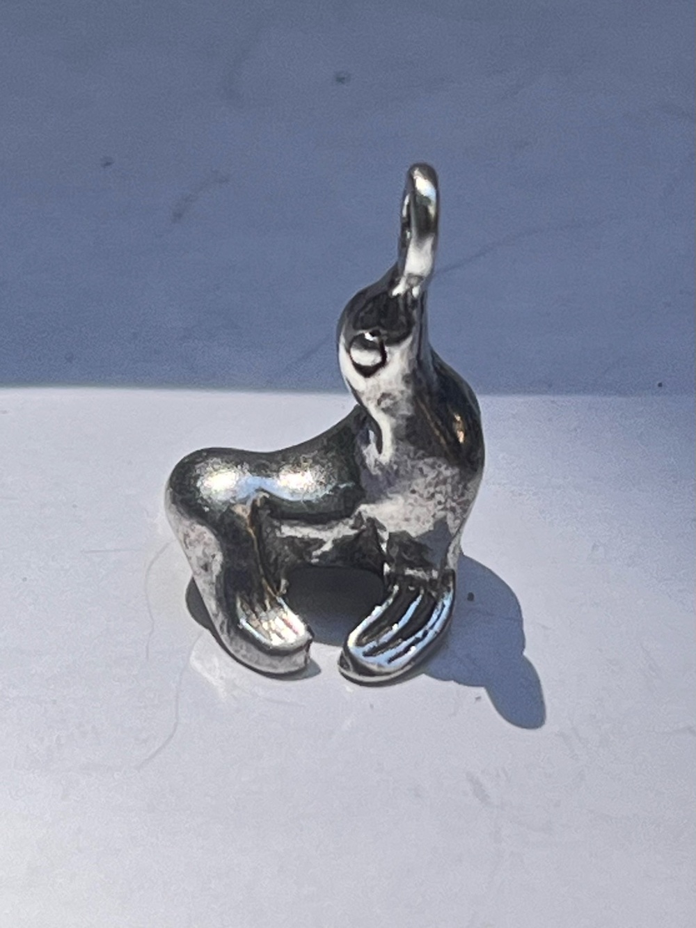 Sterling Silver Seal Charm Pendant